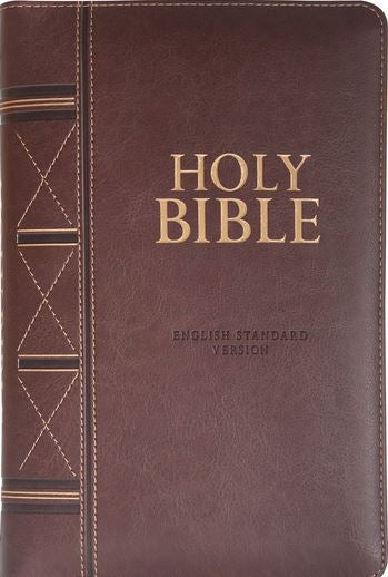 The Bible ESV Standard Thumb Indexed With Zip Dark Brown (Imitation Leather)
