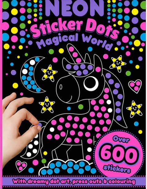 Neon Sticker Dots Activity Book: Magical World