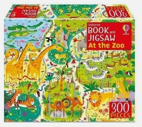 300 Piece At the Zoo Book and Jigsaw