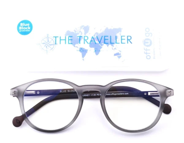 Reader +3.00 - The Traveller BLUE BLOCK model Journey Grey