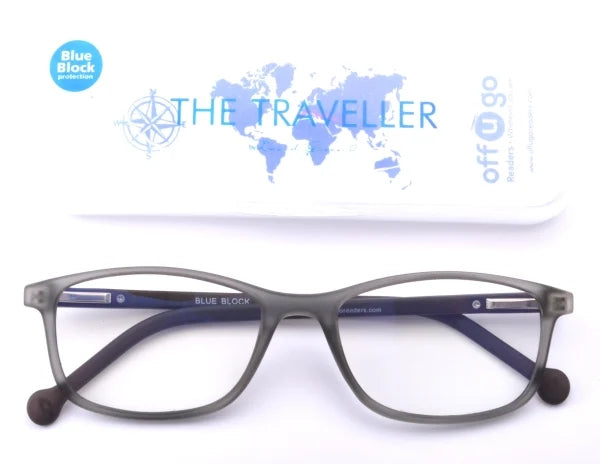 Reader +2.00 - The Traveller BLUE BLOCK model Jet Grey