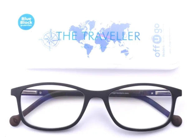 Reader +3.50 - The Traveller BLUE BLOCK model Jet Black